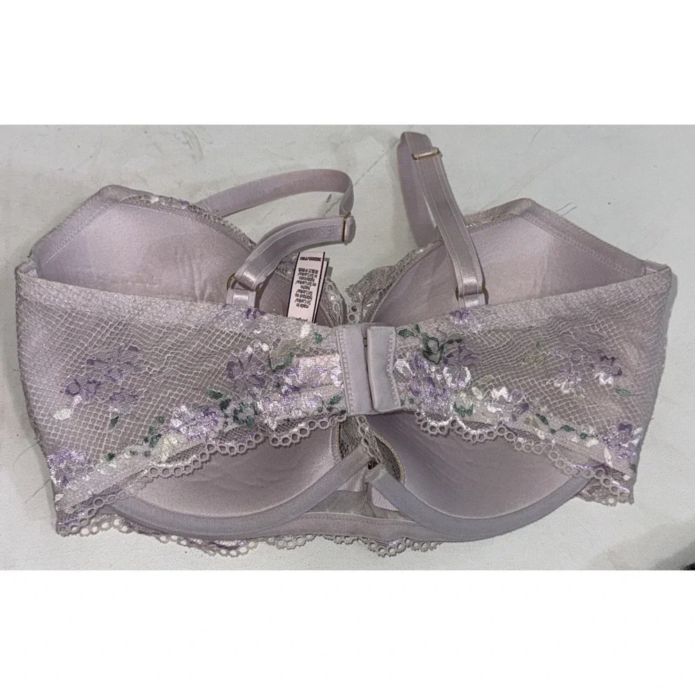 Victoria's Secret Dream Angel Embroidered Floral Lightly Lined Plunge‎ Bra 36DDD